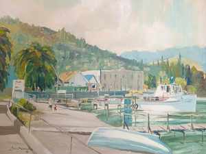 Colyn Nicholls-Queenstown Waterfront 1963