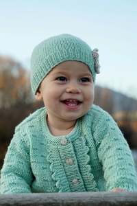 Imogen Cardi & Hat 8ply | Lisa F Design BC83