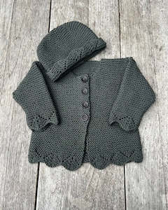 Bobbie Cardigan & Hat 8ply | The Kiwi Stitch & Knit Co
