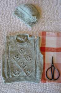 Babies 4 Ply: Posy Vest & Hat 4ply | Lisa F Design BC147