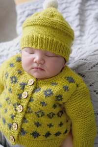 Babies 4 Ply: Soren Cardi & Hat 8ply | Lisa F Design BC128