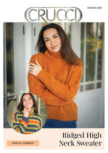 Babies 8 Ply: Ridged High Neck Mohair Sweater | Crucci 2403