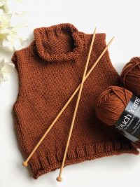 October Rolled Neck Vest | Touch Yarns #124