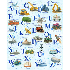 Blue: Things that go from A-Z | Transport ABC 90cm/36" Panel | X5742-708