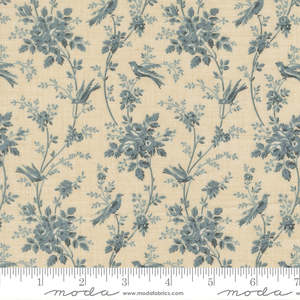 Blue: Fleur De Paris | Oiseaux | Pearl/French Blue 13996-12