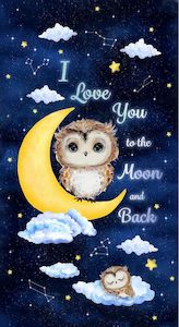 Owl Always Love You | 60cm Panel | Navy CD3241