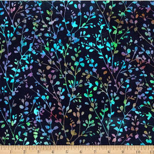 Blue: Bali Batiks | Stems Neon X2640-684