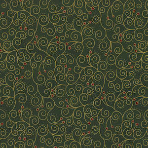 Christmas: We Love Christmas | Scrolls | Green/Gold | 4591-808