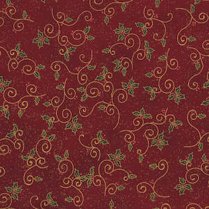 We Love Christmas | Holly| Red/Gold | 4591-405