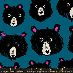 Blue: Teddy and the Bears | Linen | Thunder RS2110 17L