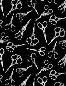 Black: Sewing Studio | Scissors | Black/Silver C8804