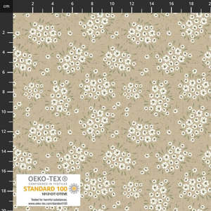Brown: Petite Meadows | Cluster Flowers | White/Brown 4512-043