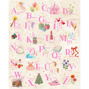 Things that go from A-Z | Girly Things ABC 90cm/36" Panel | X5746-531