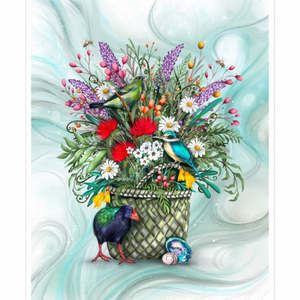 Panels: Basket & Blooms 90cm Panel 81960