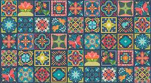 Geometric 1: Land of Enchantment 60cm Panel Navy/Multi 45036-28