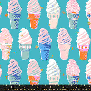 Quilting: Best Day Ever | Ice Cream | Dark Turquoise RS0105-17M