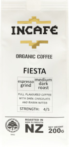 Beverages Hot Beverages Coffee: IncaFe Fiesta Coffee, Espresso Grind - 200g