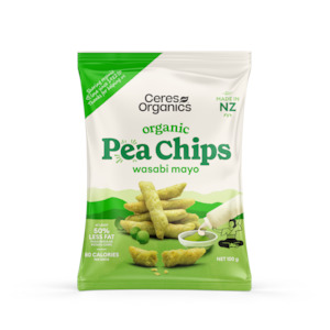 Snacks Savoury Snacks Chip Alternatives: Organic Pea Chips, Wasabi Mayo - 100g