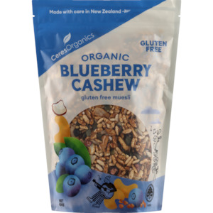 Breakfast Breakfast Cereal: Organic Blueberry Cashew Gluten Free Muesli - 400g