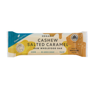 Snacks Sweet Snacks: Cashew Salted Caramel Raw Wholefood Bar - 50g