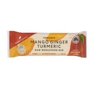 Snacks Sweet Snacks: Mango Ginger Turmeric Raw Wholefood Bar - 50g