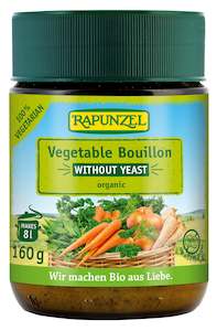 Cooking Stocks Spices Seasonings: Rapunzel Organic Vegetable Bouillon Broth Powder, Yeast-Free - 160g