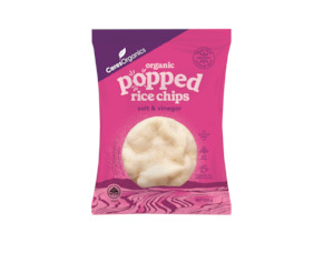 Snacks Savoury Snacks Chip Alternatives: Organic Popped Rice Chips, Salt & Vinegar - 100g