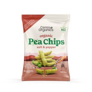Snacks Savoury Snacks Chip Alternatives: Organic Pea Chips, Salt & Pepper - 100g