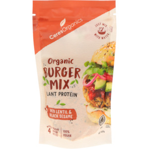 Cooking Plant Based Foods: Organic Burger Mix, Red Lentil & Black Sesame - 160g