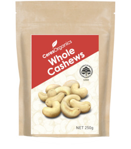 Organic Cashews, Whole - 250 g