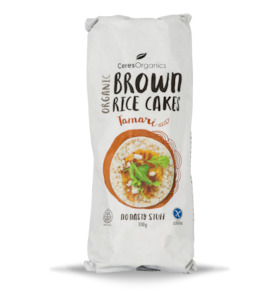 Snacks: Organic Brown Rice Cakes, Tamari - 110g