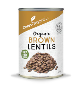 Cooking Canned Prepared Foods: Organic Brown Lentils - 400g