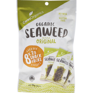 Organic Roasted Seaweed Multipack, Nori Snack - 8 x 2 g