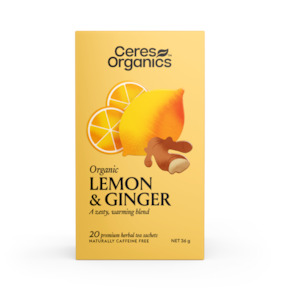 Beverages: Organic Lemon & Ginger Herbal Tea - 20 bag