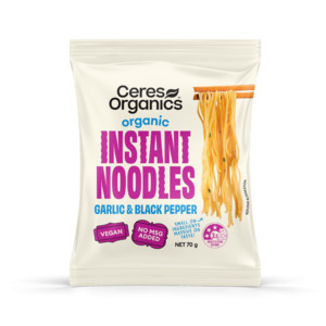Cooking: Organic Instant Noodles - Garlic & Black Pepper - 70g