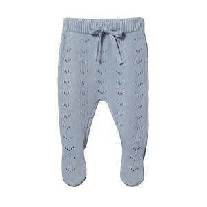 Childrens: Nature Baby Footed Rompers | Cotton Knit | Celestial Blue