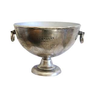 Marais Engraved Large Round Champagen & Punch Bowl