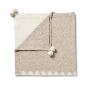 Baby Gift: Wilson & Frenchy Almond Fleck Knitted Jacquard Blanket