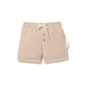 Aster And Oak: Aster & Oak Taupe Rib Shorts