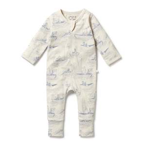 Wilson Frenchy: Wilson & Frenchy Sail Away Organic Zipsuit with Feet