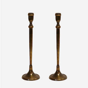 Tapered Candlestick Antique Brass Finish