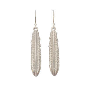 Fantail Feather Earrings | Sterling Silver