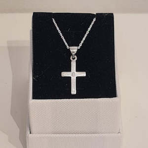 Cross Pendant | 925 Sterling Silver CZ