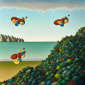 Baby Gift: Busy Bees Picture |  Box Frame