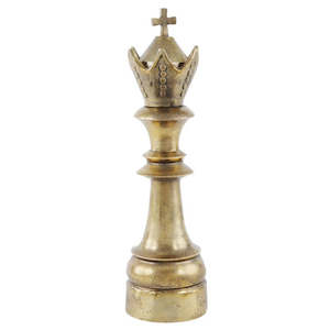 Brass Chess King Statue