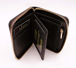 Leather Zip Wallet for Card/Coin and Notes