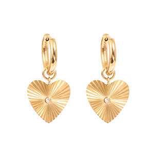 Heart Drop Earring | Gold | A & C