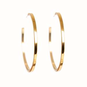 Large Hoop Earrings | Gold | A & C