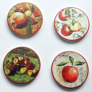 Apple Coasters | set of 4