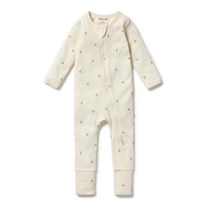 Wilson Frenchy: Bee Mine Organic Zipsuit with Feet